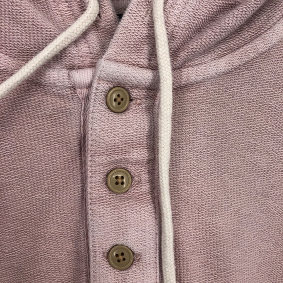 American Eagle Mens Hoodie Size Medium Pink Fade Sweatshirt Pockets Thick Knit - Picture 3 of 14